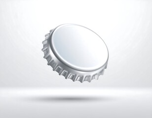 Silver bottle cap, white interior