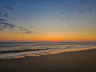 sunset on the beach