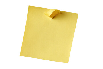 A blank, yellow sticky note