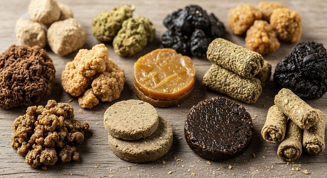 Diverse Selection of Marijuana, Hashish, and Cannabis Extracts.