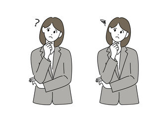 困っているビジネスパーソンの女性　営業　仕事