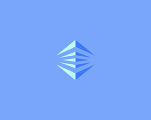 Abstract geometric logo. Construction real estate vector symbol. Creative arrows icon. Home house building logotype.