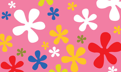 Background of flowers and sky with flower shaped clouds. modern art background template vector element. floral pattern. Background&nbsp;Bikini&nbsp;Atoll