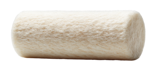 Cylindrical, light beige, textured roller