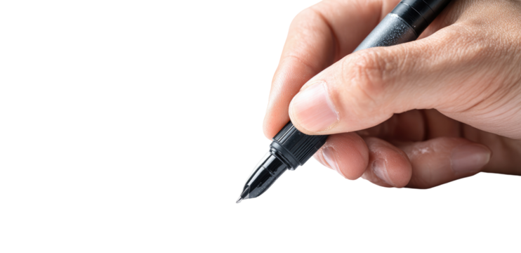Hand holding a black pen (1)