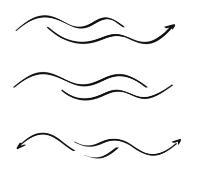 Dark graphic of three wavy lines - Powered by Adobe