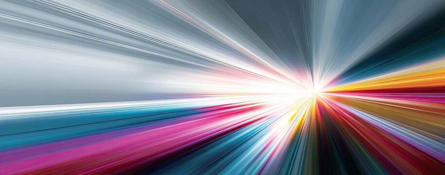 Abstract vibrant radial motion blur