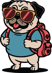 cartoon illustration of a dog