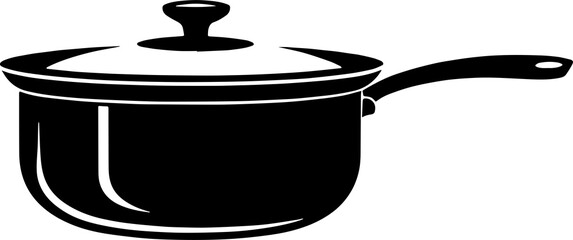 Utensil and Cookware Silhouette Symbol in Clean Modern Style