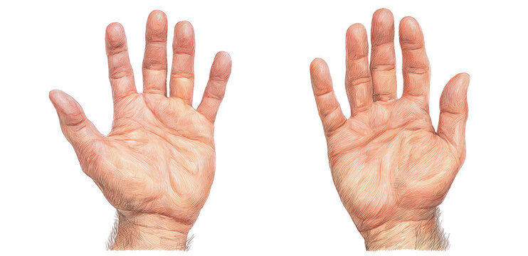 Two open hands, showing skin texture