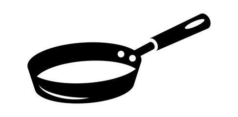 A sleek black frying pan with a comfortable handle, perfect for cooking up delicious meals.