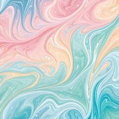 Ethereal Swirl: A vibrant and abstract liquid marble texture, with graceful flowing lines and a palette of soft, pastel hues, creating a dreamy and artistic impression.