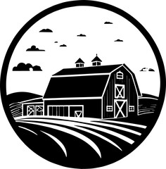 Vintage village farm house or silo barn storage logotype design  © Lethal_Sid
