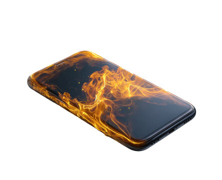 Smartphone engulfed in flames (1)