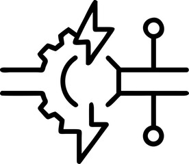 electrical and electronic engineering vector icon on white or transparent background. types of engineering or engineering icons items Stroke icon collections. Editable Stroke icon collection