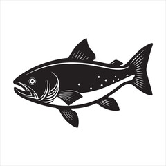 A Vibrant Portrait of a Fresh Salmon, a Delicious and Healthy Fish with a Rich Pink Flesh, Prized as a Gourmet Seafood