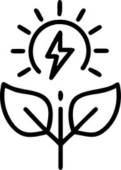 renewable energy vector icon on white or transparent background. types of engineering or engineering icons items Stroke icon collections. Editable Stroke icon collection Outline icon.