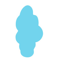 Vector blue cloud