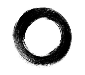 A textured, dark gray circle