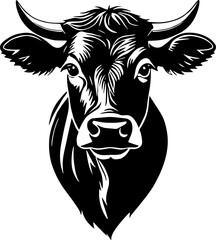 Cow Graphic Element for Agriculture and Livestock Brand Identity