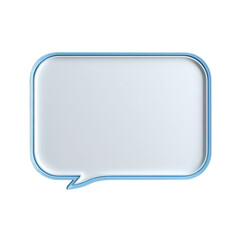 Fototapeta premium Light-blue, rounded-rectangle speech bubble graphic