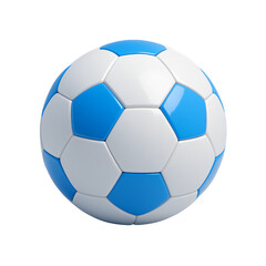 Soccer Ball Blue and White Football Graphic Isolated On Transparent Background
