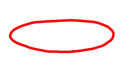 Naklejka premium Red oval frame against black background