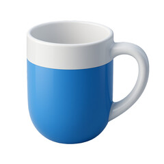 TwoTone Blue Coffee Mug Perfect for Everyday Use Isolated On Transparent Background