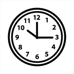Black and white analog clock face showing ten time 1010
