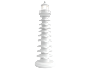 White Lighthouse 3D Model