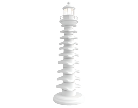 White Lighthouse 3D Model