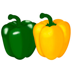 yellow and red peppers