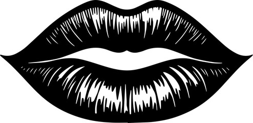 Minimalist Lips Icon for Beauty and Fashion Branding