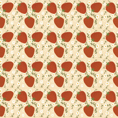 seamless pattern with strawberry