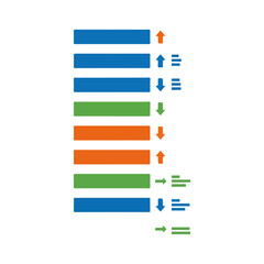 Fototapeta premium Workflow Diagram with Arrows and Horizontal Lines