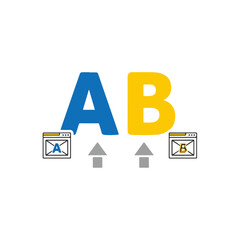 A/B Testing Concept with Webpage Variations