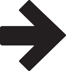 Fototapeta premium Simple Right Direction Arrow Vector Icon