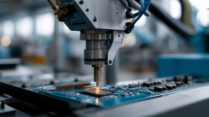 Robotics automation in manufacturing enhancing productivity in industry 4.0 precision technology industrial environment close-up view
