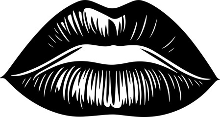 Minimalist Lips Icon for Beauty and Fashion Branding