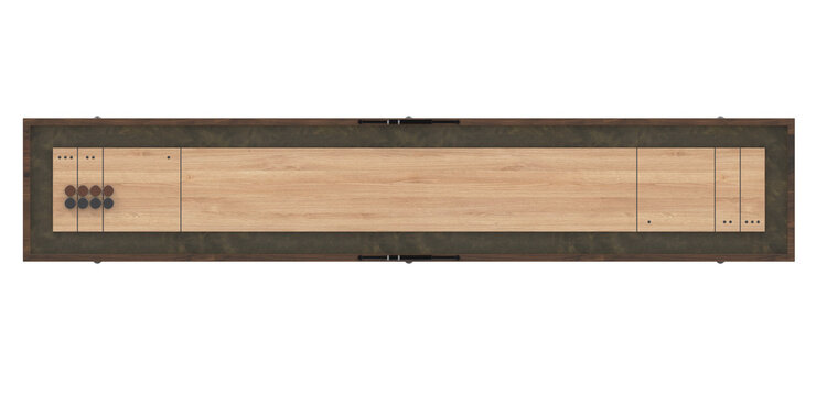 top view of indoor shuffleboard table