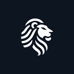 Minimalist Lion Logo