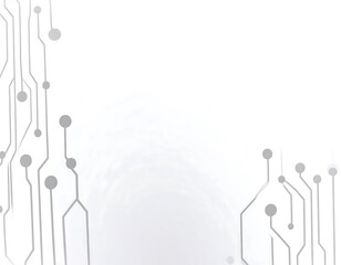 Abstract circuit lines on white background