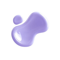 Fototapeta premium Lavender-hued liquid blob, smooth, reflective