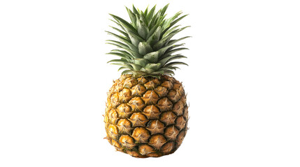 Whole Pineapple with Green Crown on Transparent Background Tropical Fruit Fresh and Juicy Exotic and Nutritious Treat