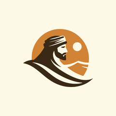 Desert Arabic Man Logo
