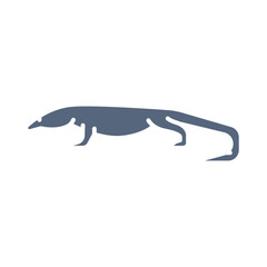 komodo dragon color flat icon for digital and print projects.