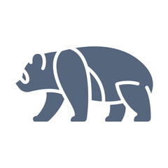 Giant panda color flat icon for digital and print projects.