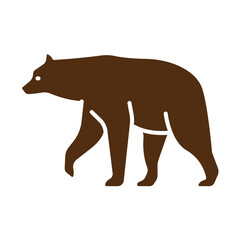 himalayan black bear color flat icon for digital and print projects.