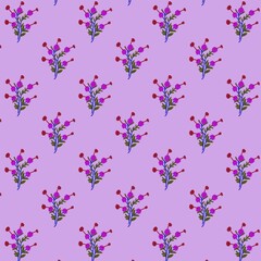 seamless pattern with pink flowers
