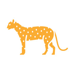 Indochinese Leopard color flat icon for digital and print projects.